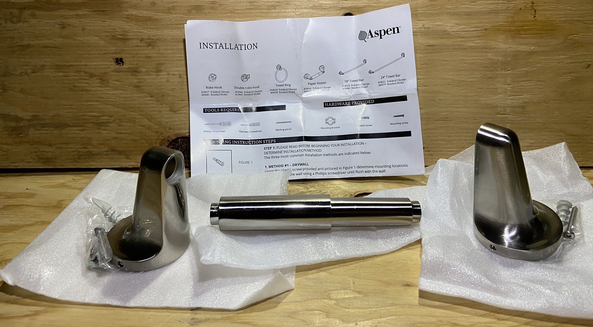 Toilet Roll Holder - Brushed Nickel - Aspen Bradshire