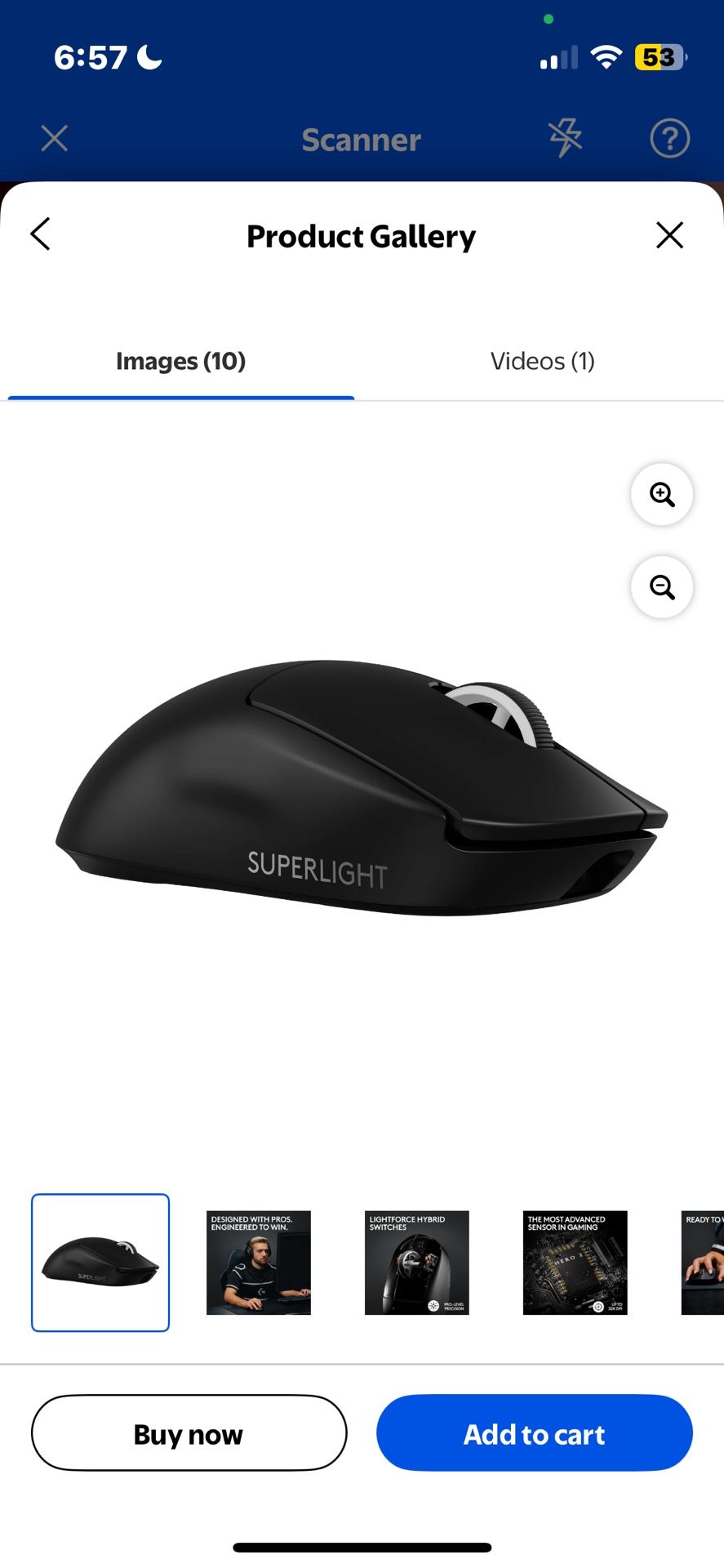 Logitech G Pro X Superlight 2 Lightspeed Wireless Gaming Mouse, Lightweight, Black
