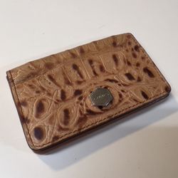 Lodis Women’s Brown crocodile style embossed leather texture Card Holder Wallet 