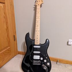 Fender Squier Affinity Series Stratocaster HSS Guitar and NUX Amp & Extras Full Set Combo