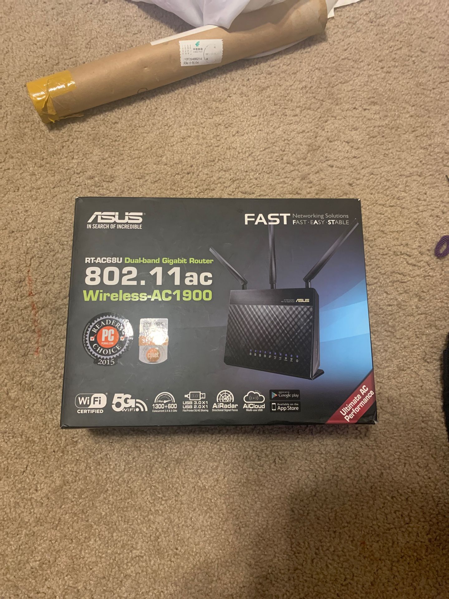 Asus 802.11ac gigabit router wireless-ac1900