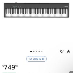 Weighted Keyboard With Stand, Chair And Headphones 