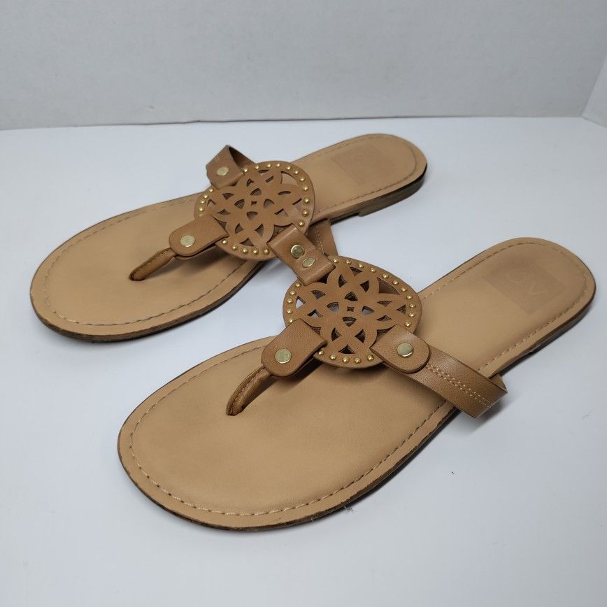 Dv Dolce Vita Ladies Comfortable Stylish Gionna Everyday Flat Sandal Brown SIZE 8.5
