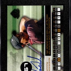 2003 Upper Deck Game Used Tiger Woods Winning Scorecard Auto #04/25 SGC 8 Very RARE!