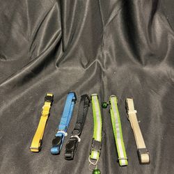 Lot Of 6 Brand New Adjustable Cat Collars
