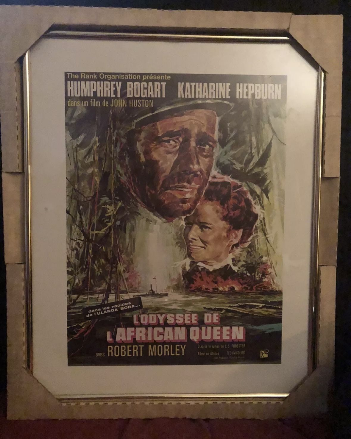 The African Queen Movie Poster 1951 Framed