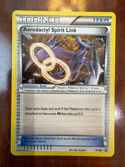 Pokemon Aerodactyl Spirit Link XY99 Black Star Promo Non-Holo Trainer 2016 MP/LP