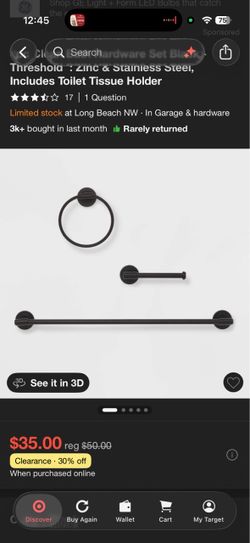 Bathroom hardware set