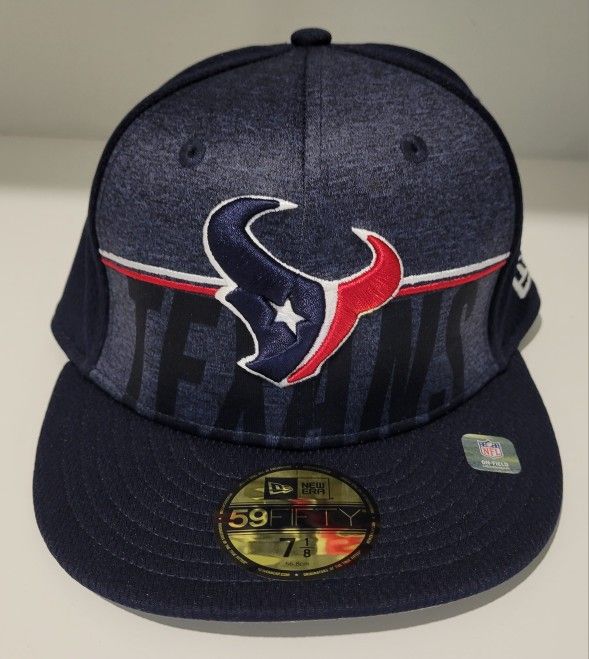 HOUSTON TEXANS 2023 New Era 59FIFTY NFL Training Cap Fitted Navy Hat 7 1/8