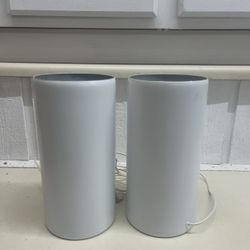 Vintage Postmodern Canister Lamps