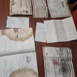 Old Documents From The Later 1800s