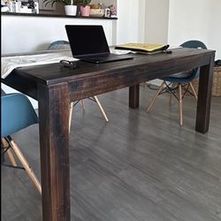 Solid Wood 6 Person Dining Table For Sale 