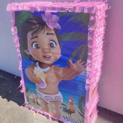 Baby Moana Piñata With Balls 