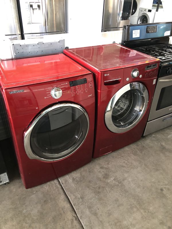 RED LG WASHER AND SAMSUNG DRYER for Sale in Lake Elsinore, CA OfferUp