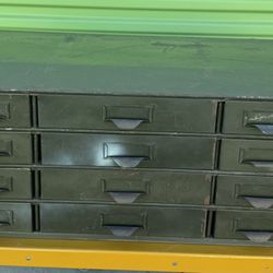 Vintage Industrial LYON Metal Cabinet w/ Drawers