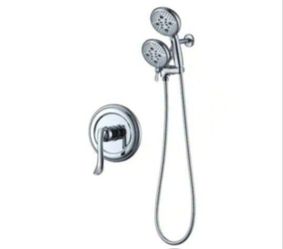 ELLO&ALLO Single-Handle 24-Spray Shower Faucet and Handheld Shower System with 5 in. Shower Head in Chrome (Valve Included)