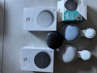 NEST MINI SMART SPEAKERS VOICE CONTROL GOOGLE HOME WIFI BLUETOOTH QTY 3