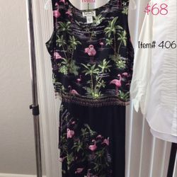 Flamingo Top & Skirt Set