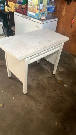 Vintage Schoolhouse Desk With Hardwood Top