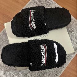 Balenciaga Fur Slides