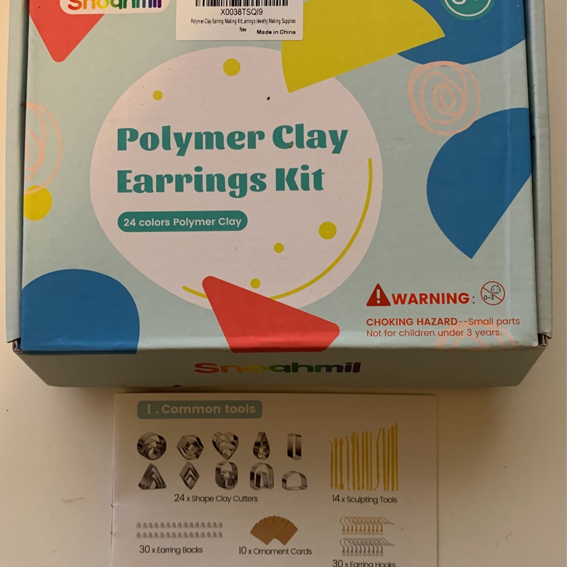 Polymer Clay Earrings Kit 24 colors Polymer Clay