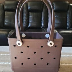 Eva Summer/Beach Tote Rubber Bag (Unbranded) Dark Brown