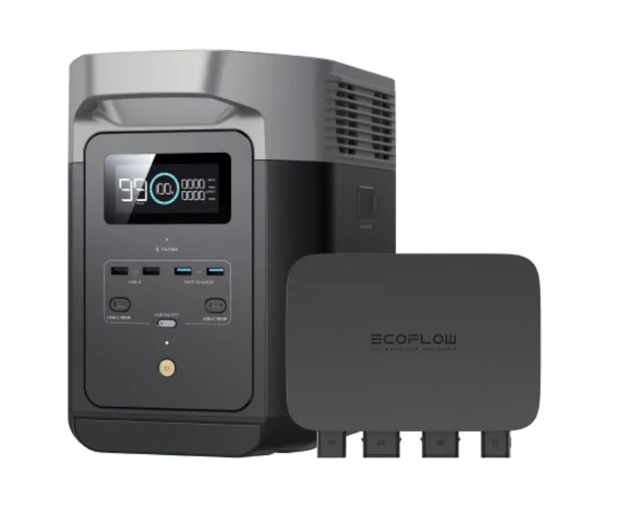 EcoFlow 1000W Power System Bundle w/ 800W Alternator Charger & 220W Solar Panel