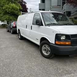 2006 Chevy Express Cargo Van 2500 4.8L Extended 12 Fits A/C New Tires Excellent Engine Tranny Construction Painting Gardening 145K Clean Title 