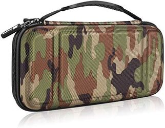 Nintendo Switch 1 - Camo Carrying Case - Mario Kart Steering Wheel - Dock & Wires