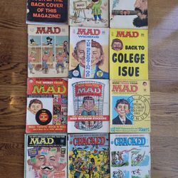 Mad and Cracked magazines (lot of 12)