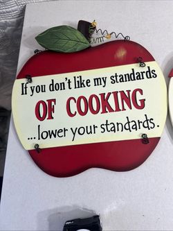 Apple-Shaped Funny Kitchen Wall Sign