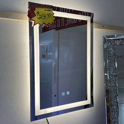 Wall Mirror with LED lights 28x20