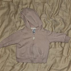 Baby Girl Pink Zip Up Hoodie 