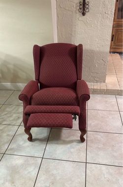 Burgundy Recliner Chair- Good Condition