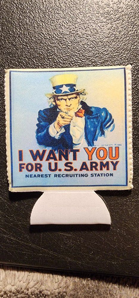 U.S. Army Uncle Sam Wants You Drink Koozie 