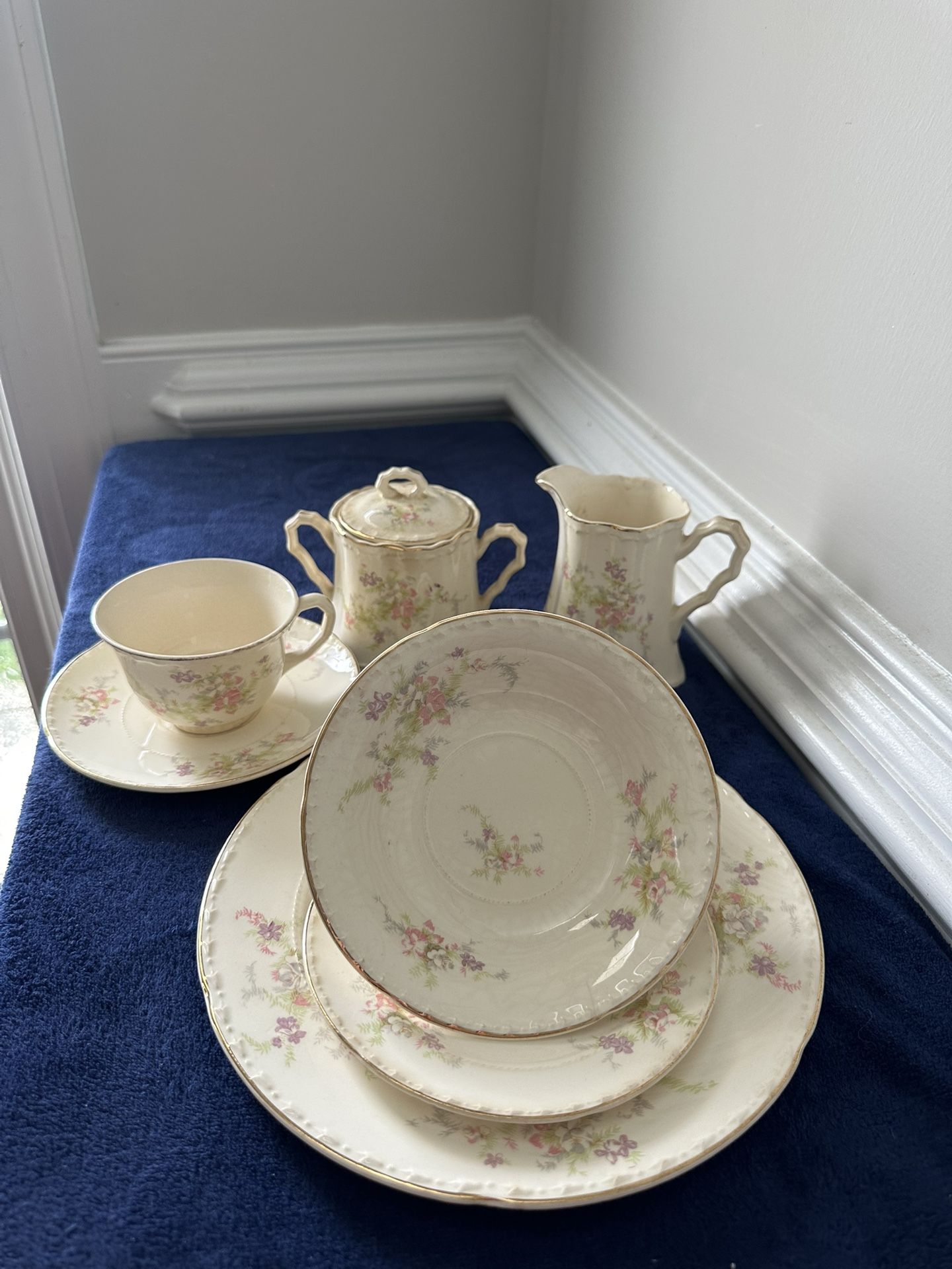 Vintage Spring Blossom Dining Set Likely From Late 1930’s