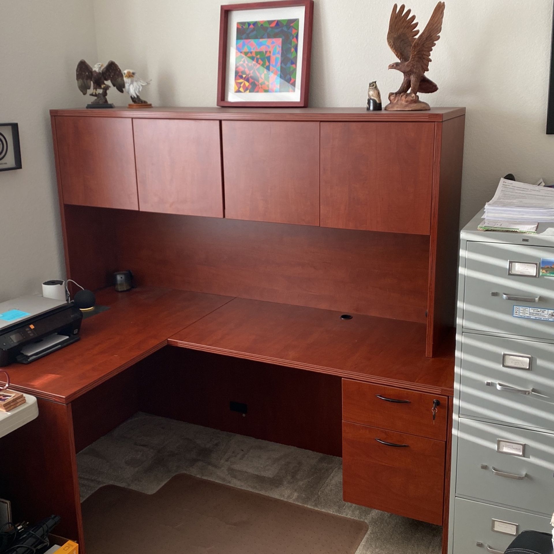 Home Desk With Hutch