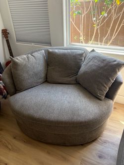 Gray swivel chair
