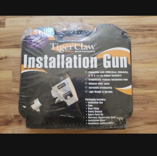 Tiger Claw Pneumatic Installation gun With Case BRAND NEW