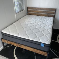 Full Size Bed Frame With Mattress 