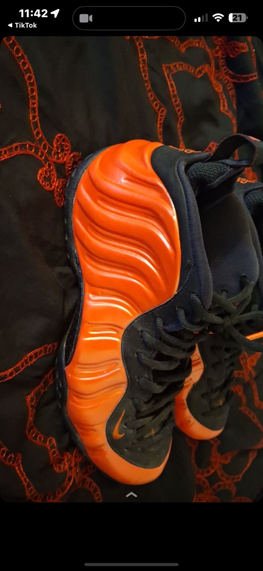 Nike Air Foamposites Habanero Red