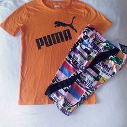 Puma Boys Youth 2pc Short & Tee Set - Medium 