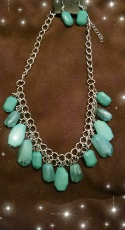 Turquoise Necklace with Matching Earrings