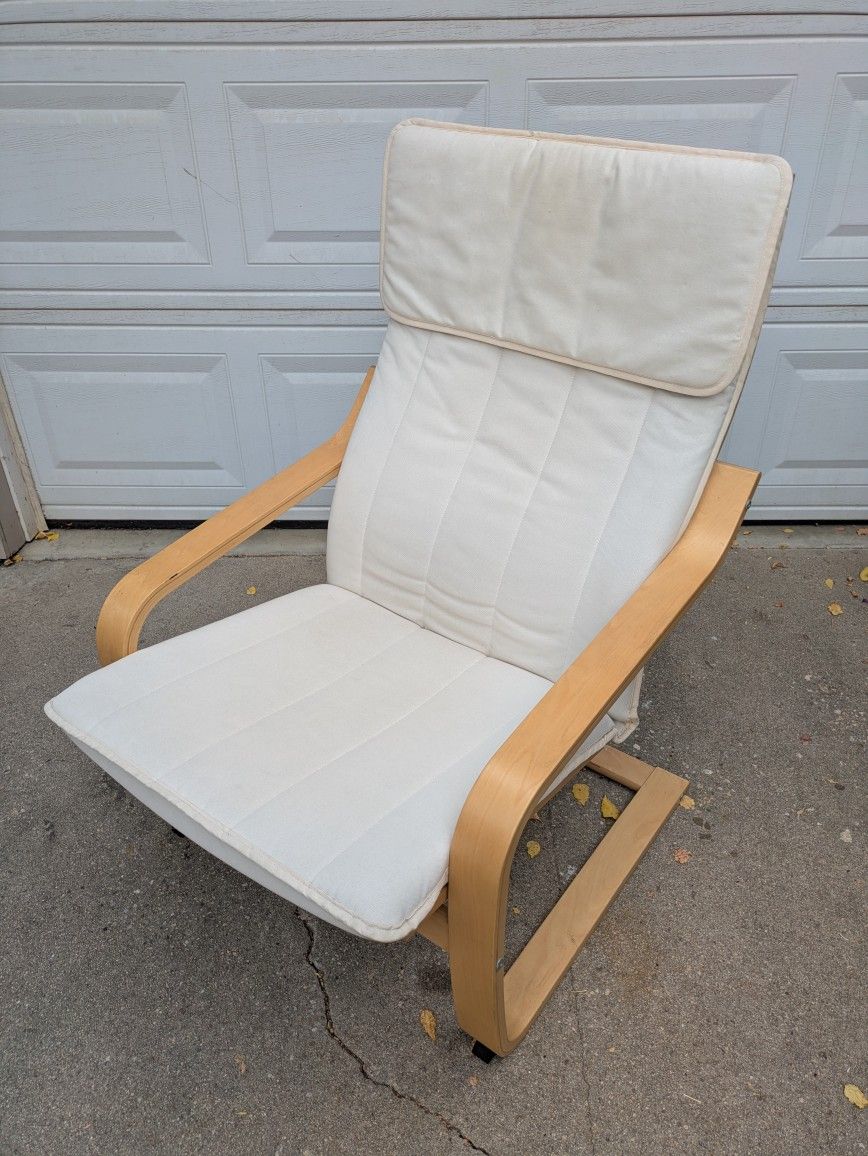 Ikea Poang chair and ottoman