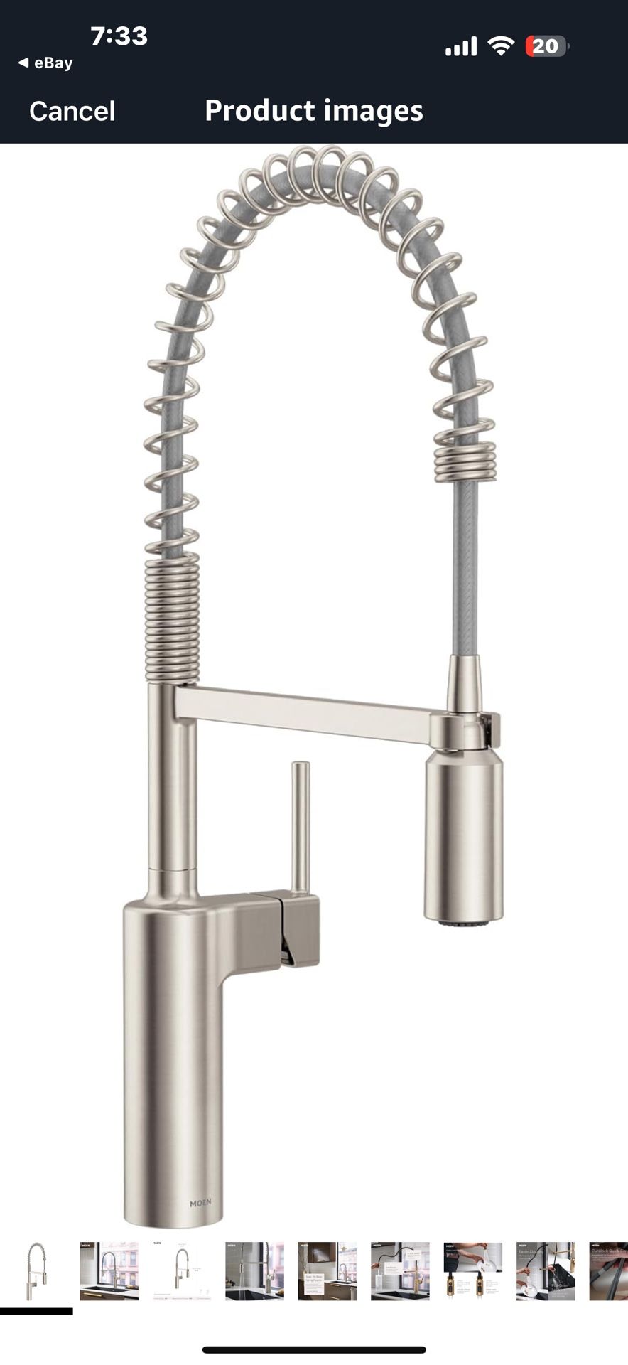 Moen Inara Spot Resist Stainless One-Handle Pre-Rinse Spring Pulldown Kitchen Faucet with Power Boost, 87863SRS Stainless Steel Brand Moen Recommend