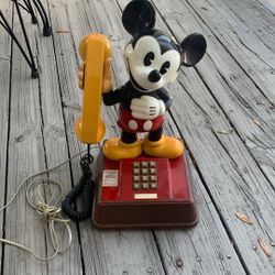 Vintage Mickey Mouse Touch Tone Phone