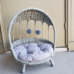 Wicker Cat Bed or Small Dog Bed