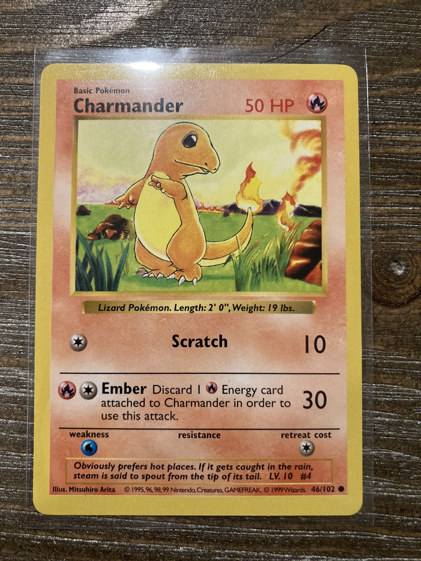 1996/99 Base set shadowless Charmander