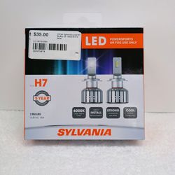 SYLVANIA H7 LED Powersport Headlight Bulbs for Off-Road Use or Fog Lights - 2 Pack