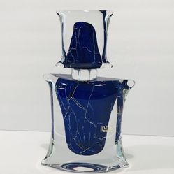 Luigi Onesto MURANO Italy Signed Oball Vetro Artistico Decorative Perfume Bottle 10.25” Tall